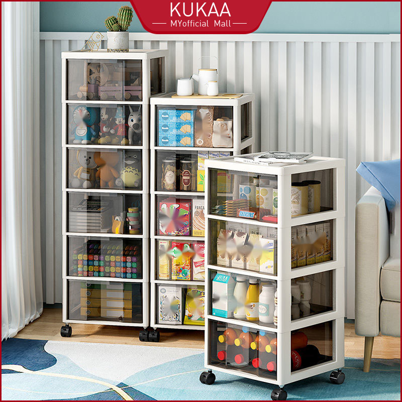 Drawer Cabinet Multi-Layer With Wheels Storage Organizer Drawer Storage ...