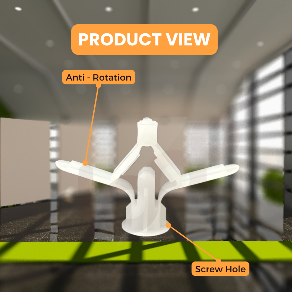 PARTITION (BUTTERFLY) WALL PLUG / PLUG DINDING PARTITION / NYLON ...