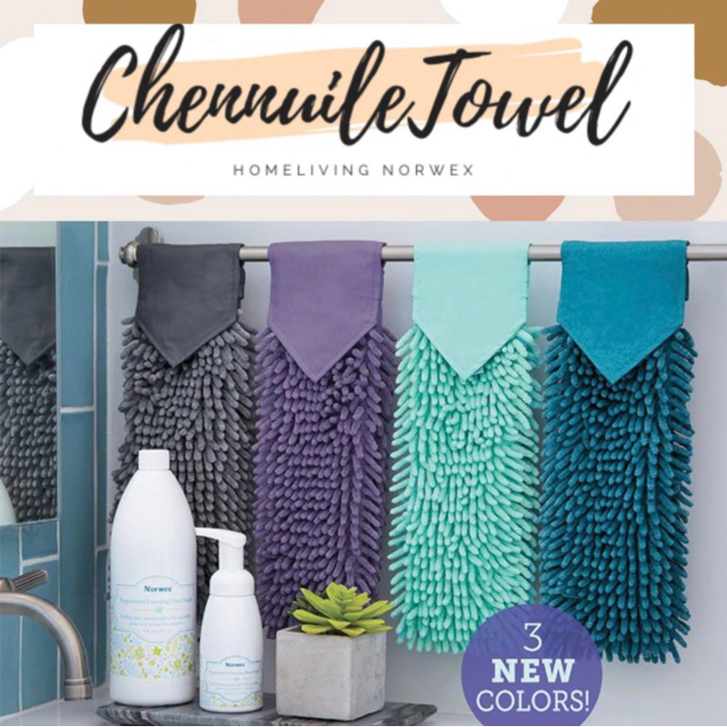 Norwex chenille hand towel Shopee Singapore