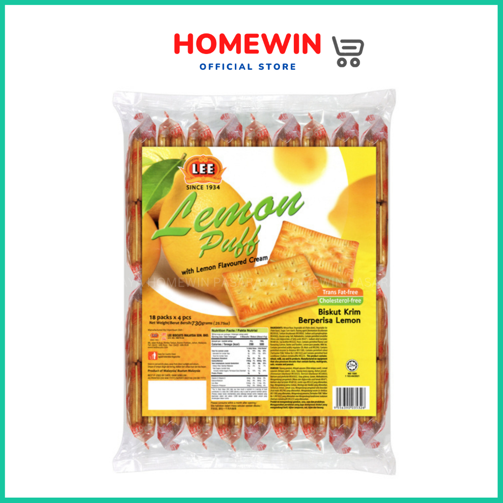 Lee Biscuits Lemon Puff Cream (40.55g x 18 Packs) | Shopee Singapore