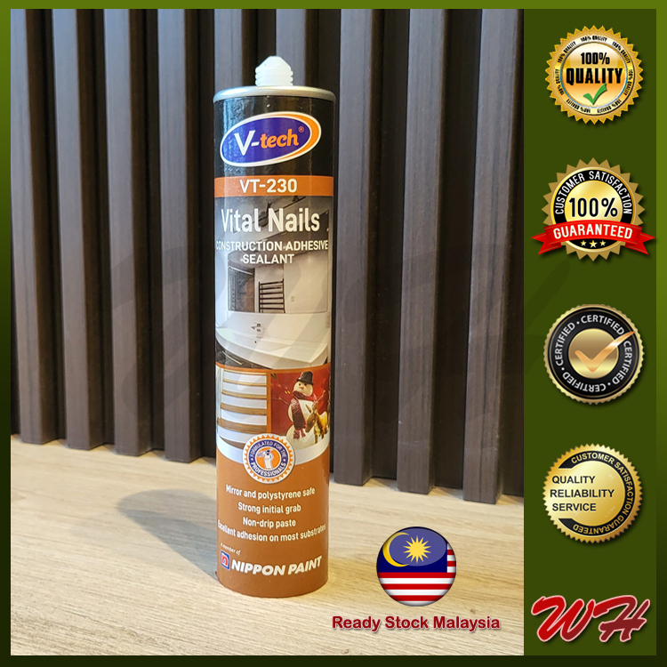 VT230 Vital Nails Construction Adhesive Sealant For Fluted Wall Panel, Wainscoting, Wood