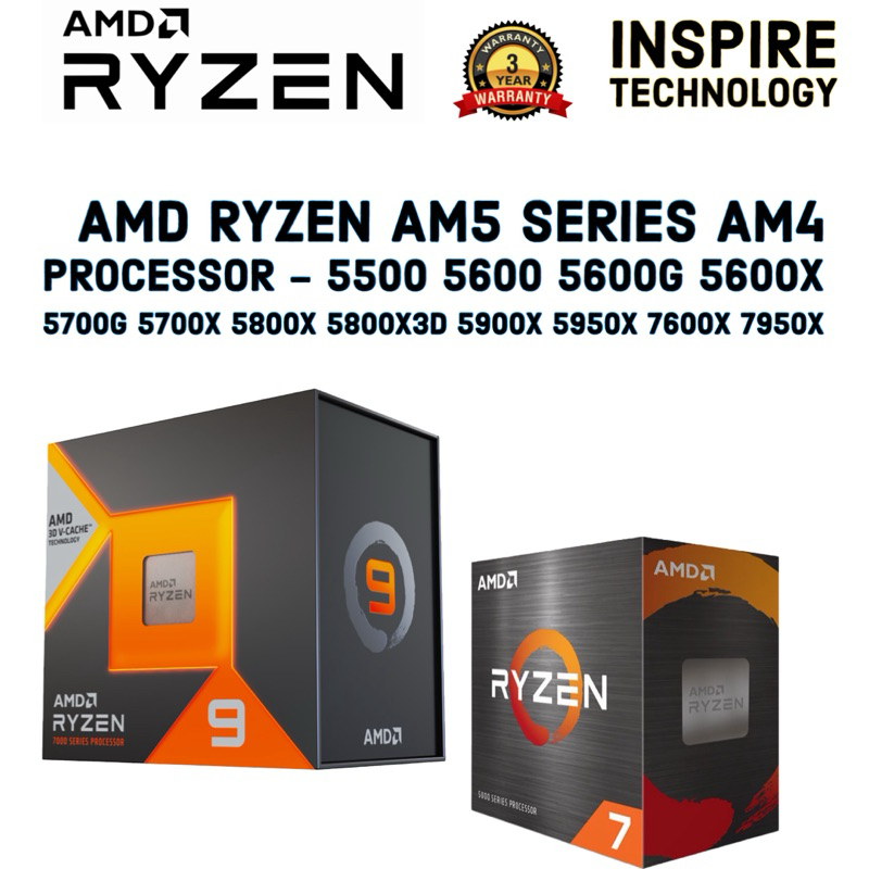 Amd Ryzen Am5 Series Am4 Processor 5500 5600 5600g 5600x 5700g 5700x 5800x 5800x3d 5900x 5950x 7533