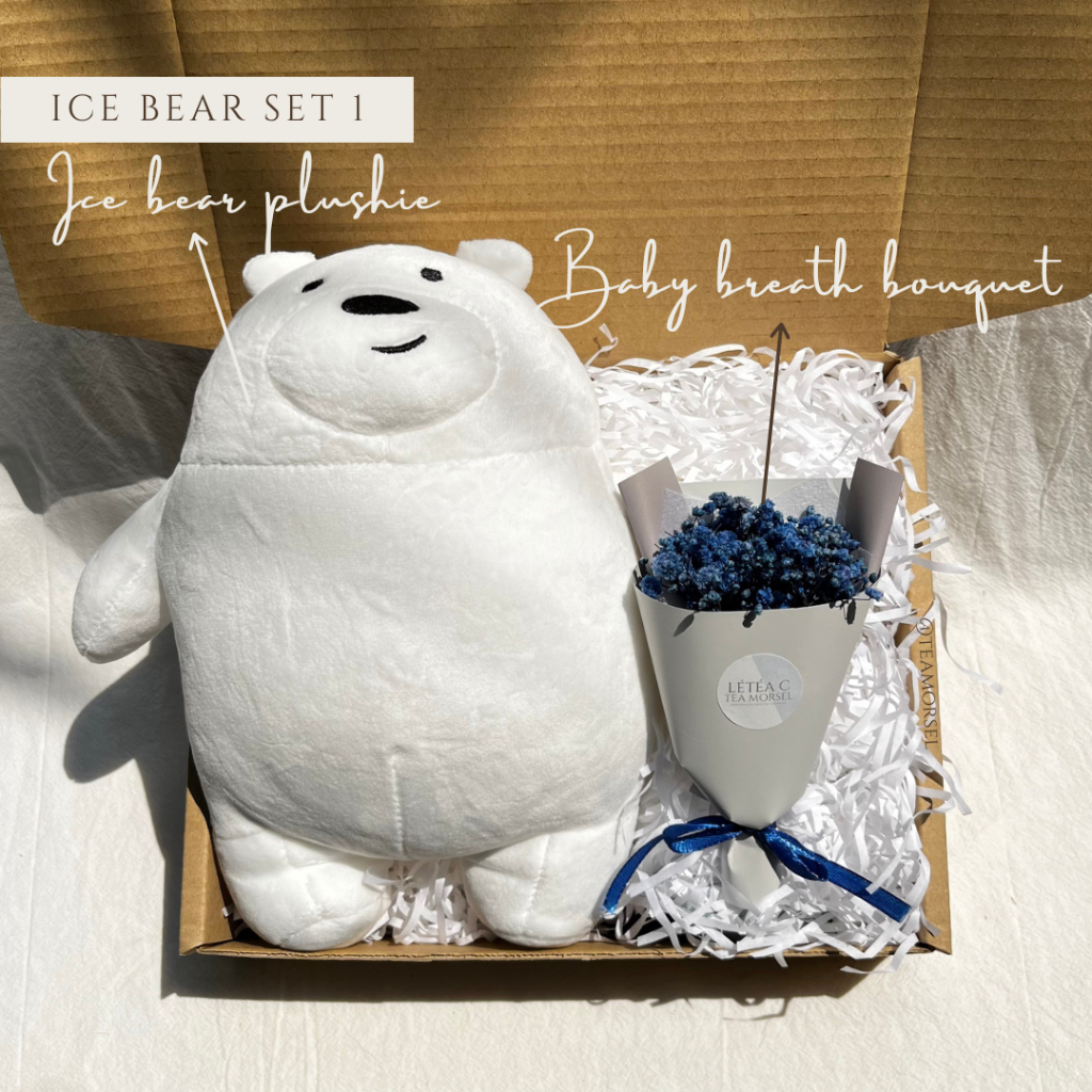 We Bare Bears アイスベア ぬいぐるみ フード付き SET PREMIUM We Bare Bears Set/Hair Accessories/Graduation/Apology