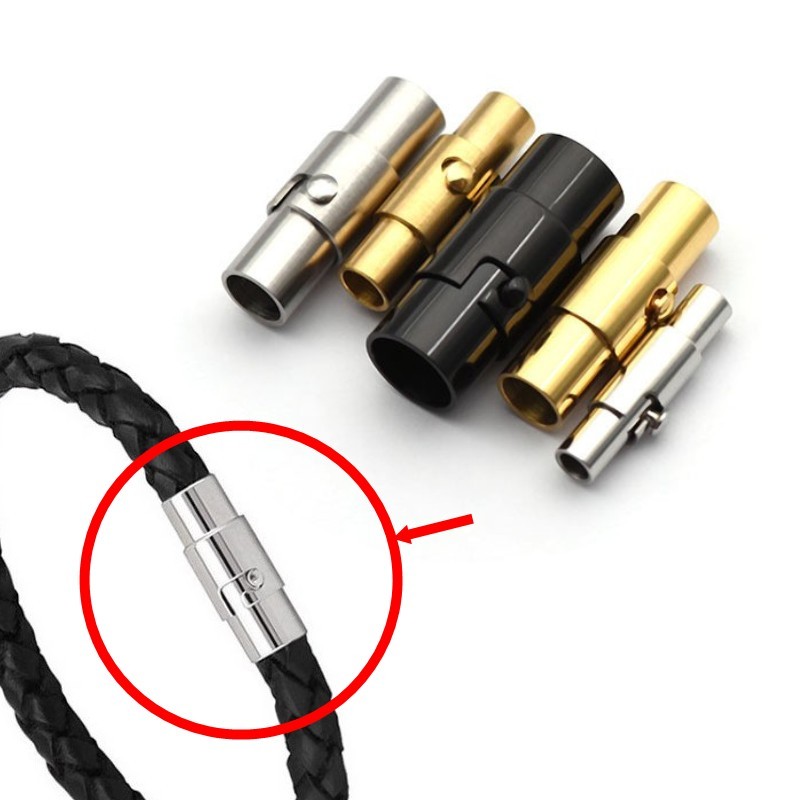 1pc Magnetic Clasp Screw Stainless Steel Paracord Bracelet Metal