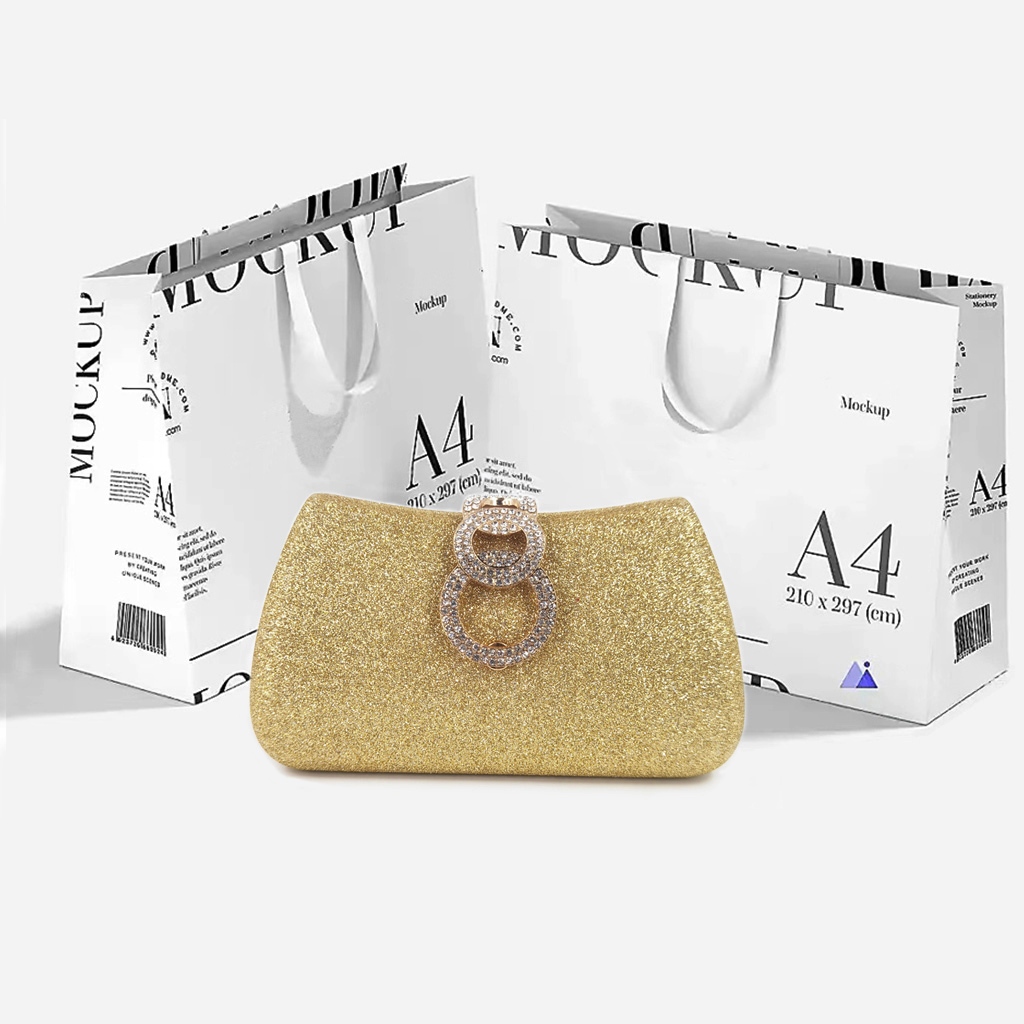 Gold purses on sale with bling