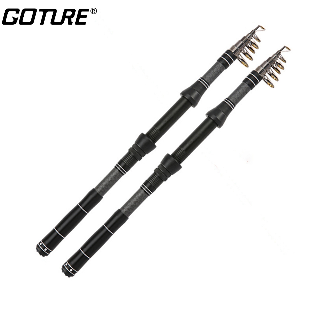 Goture Fishing rod short section fishing rod small mini carbon portable ...
