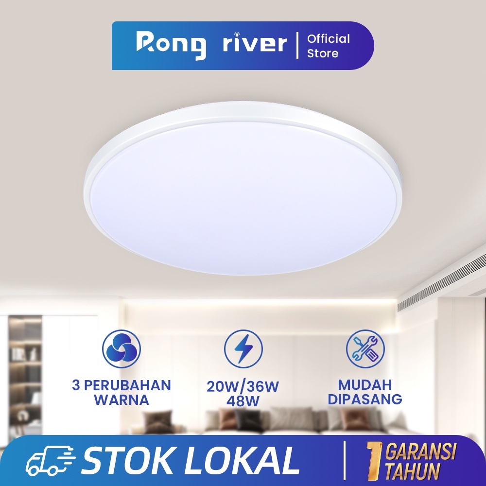 RONG RIVER 20W 36W 48W White Ceiling Light LED Modern Design Dampproof ...