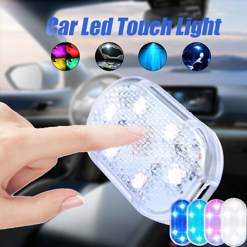 HIMY 7 Color Car Led Touch Light Wireless Mini Car Lamp USB Rechargeable Car Interior Light Roof Reading Lamp Color
