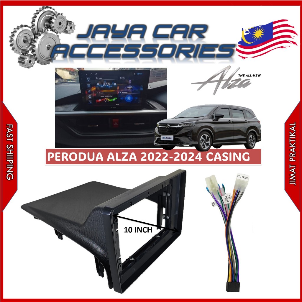 Android Player Casing Perodua Alza 2022 - 2024 ( Low Spec ) 10 Inch 