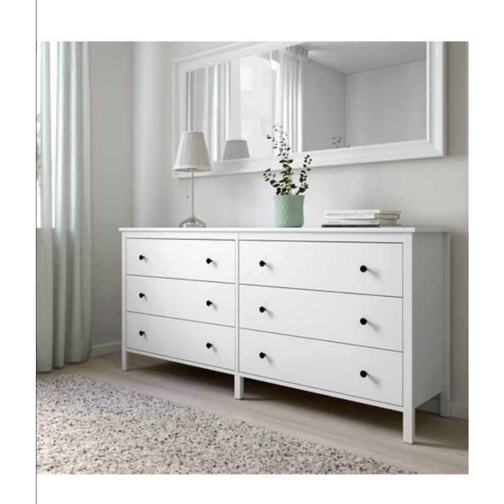 IKEA KOPPANG Chest of 6 drawers, white, 172x83 cm | Shopee Singapore