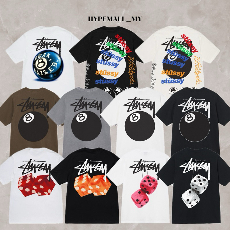 Stussy Graphic Tee Collection 01 (Born x Raised/Test Strike/8 Ball ...