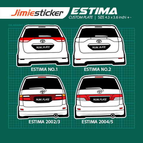 Sticker Kereta Estima, Sticker Belakang Toyota, Car Sticker. | Shopee ...