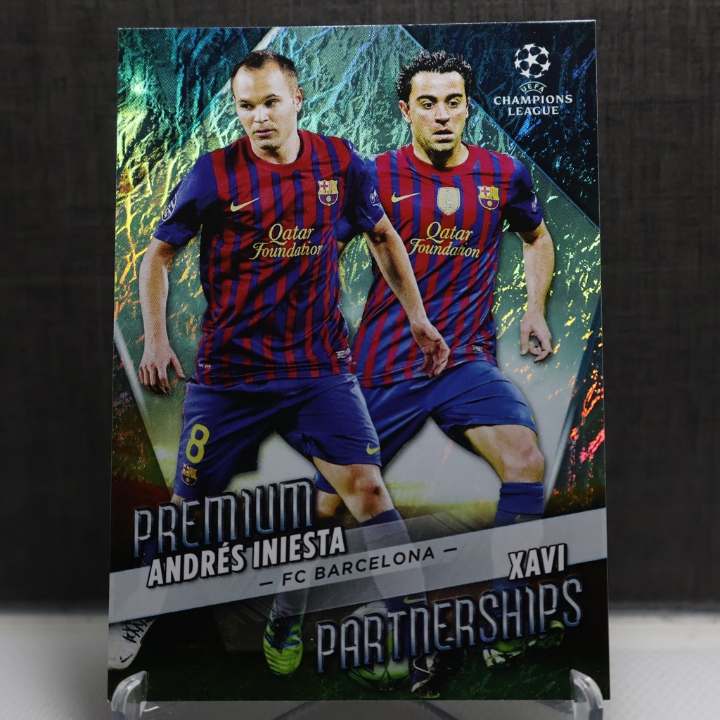 Iniesta Xavi Premium Partnership Barcelona Topps Legend Football Card ...