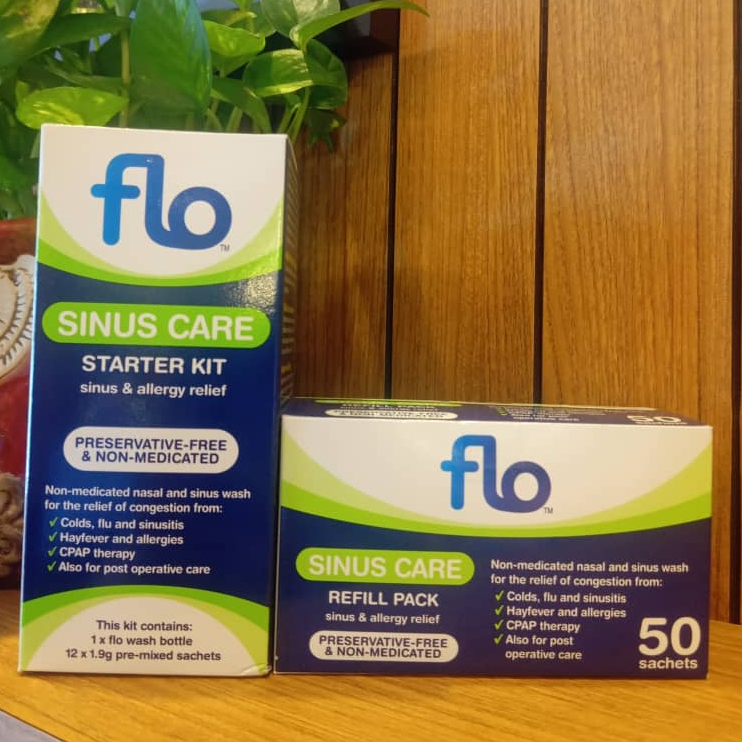 Flo Sinus Care Starter Kit | Refill Pack 50 Sachets | Shopee Singapore