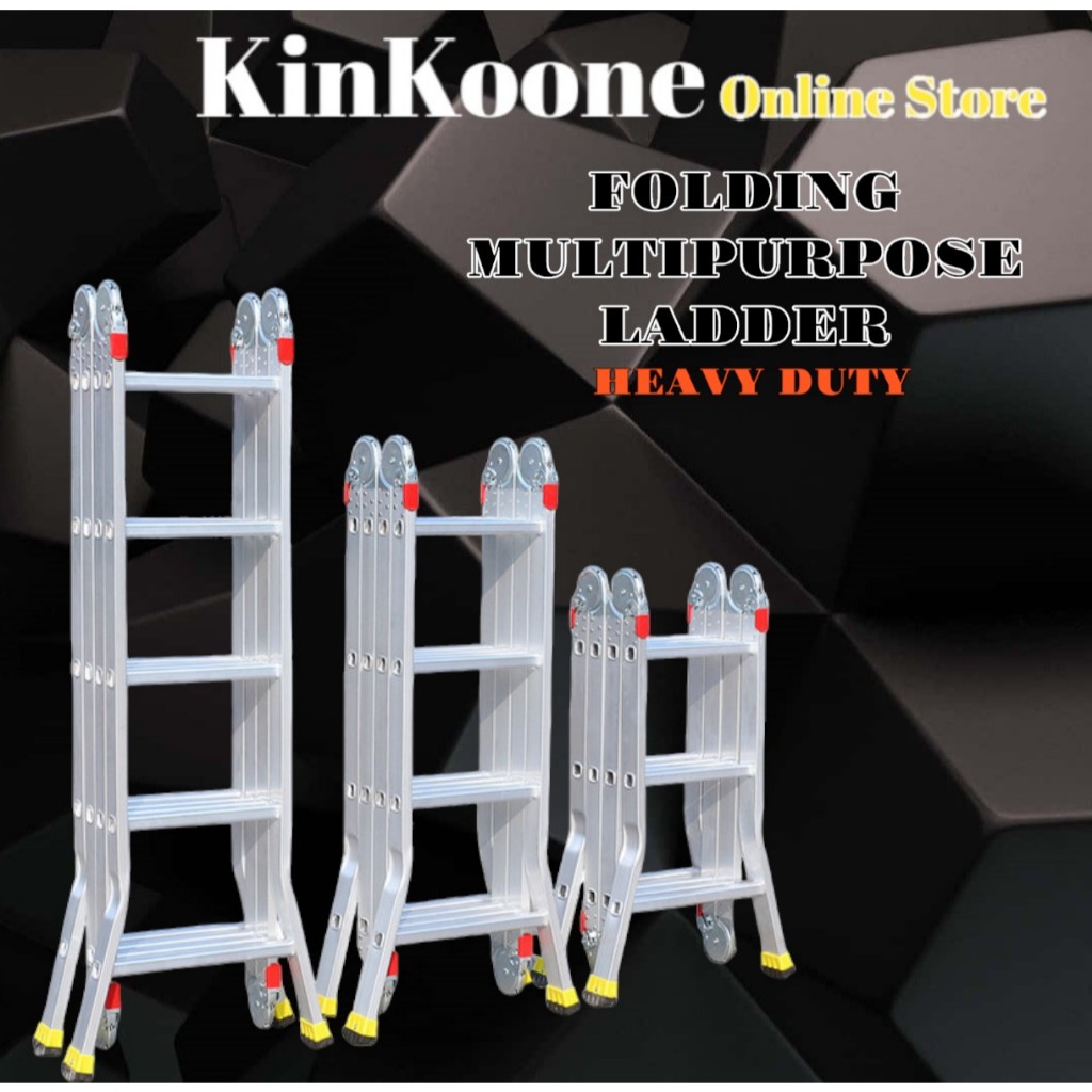 Heavy Duty Foldable Multipurpose Aluminium Folding Double Sided Ladder ...