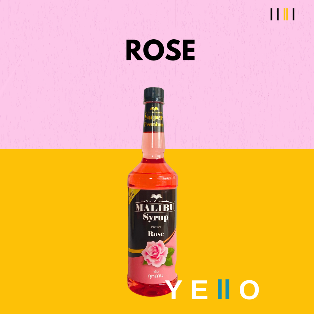 MALIBU SYRUP - ROSE SYRUP (COFFEE SYRUP ) | Shopee Singapore