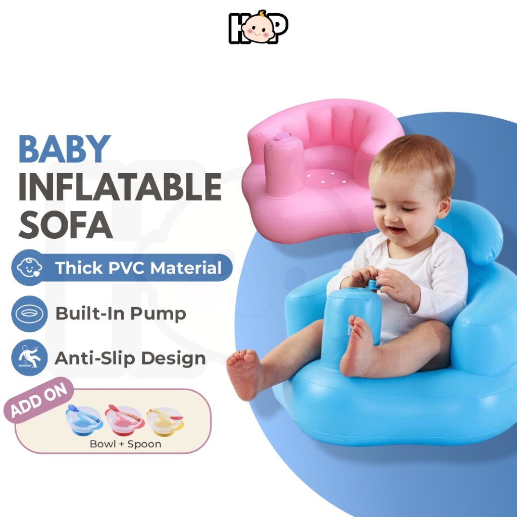 PVC Inflatable Baby Chair Learning Seat Portable Infant Dining Feeding ...