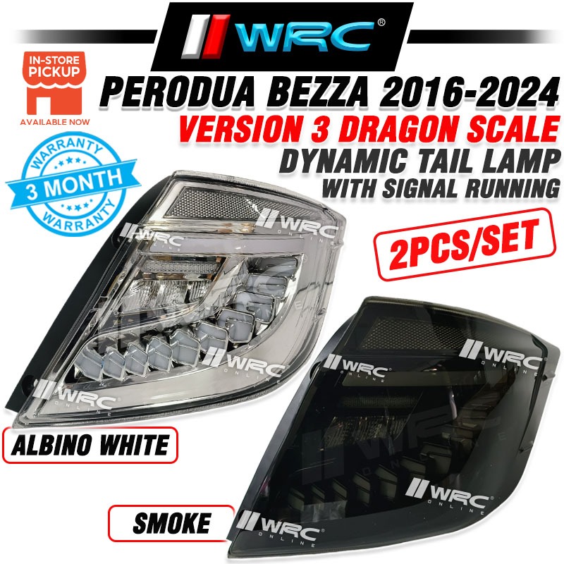 Perodua Bezza 2016 - 2024 Version 3 Dragon Scale Dynamic Tail Lamp With ...