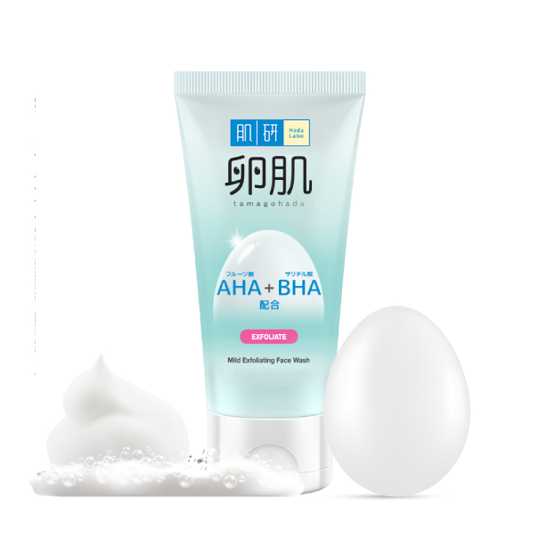 Hada Labo Tamagohada AHA + BHA Mild Exfoliating Face Wash (130g ...