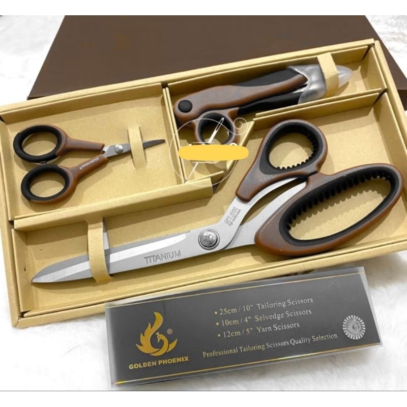 3 In1 Gunting Kain Gunting Jahit Tailoring Scissors Snipper Cutter剪刀 ...