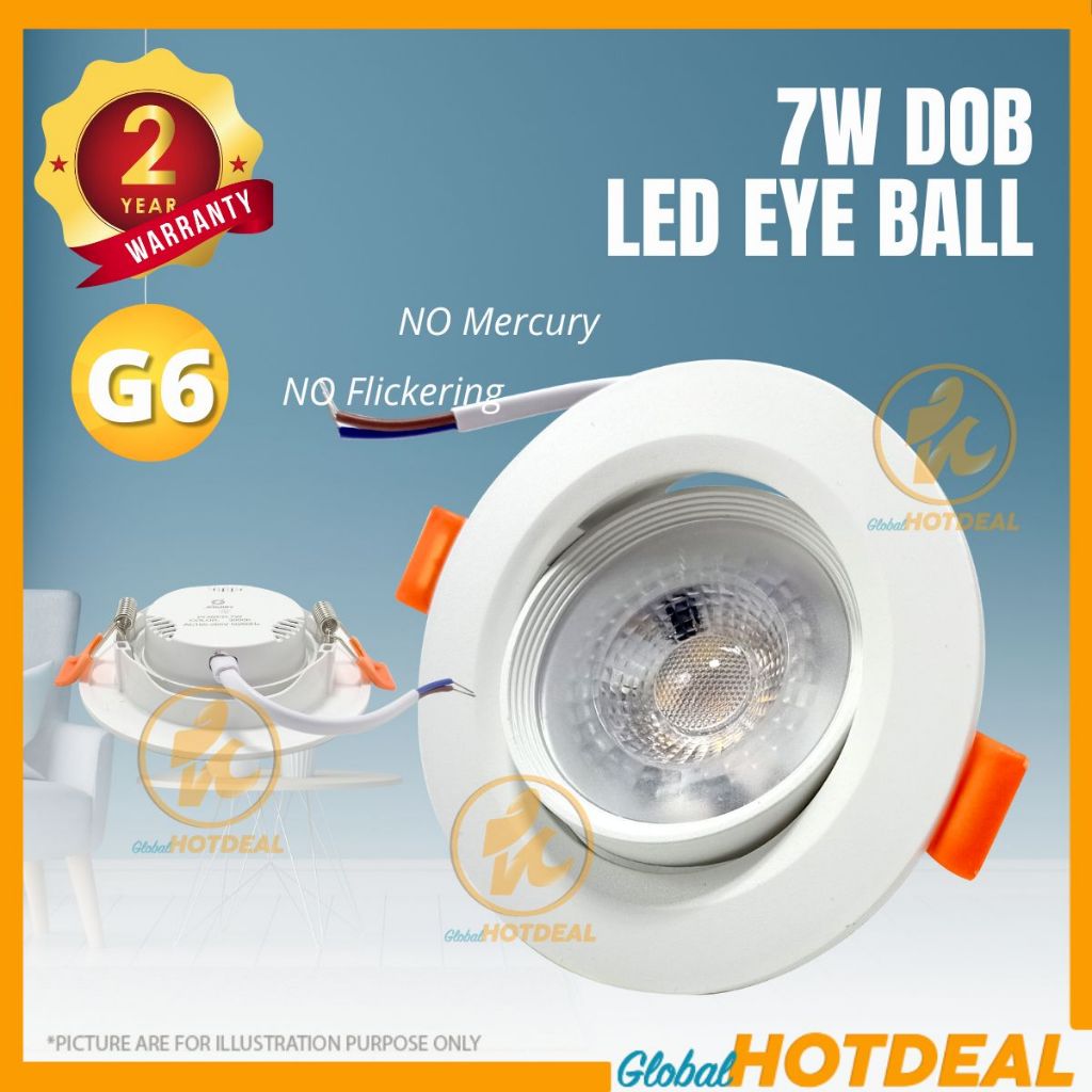 7W 36 Angle LED Eye Ball Downlight Retrofit Spotlight Thin Ceiling ...