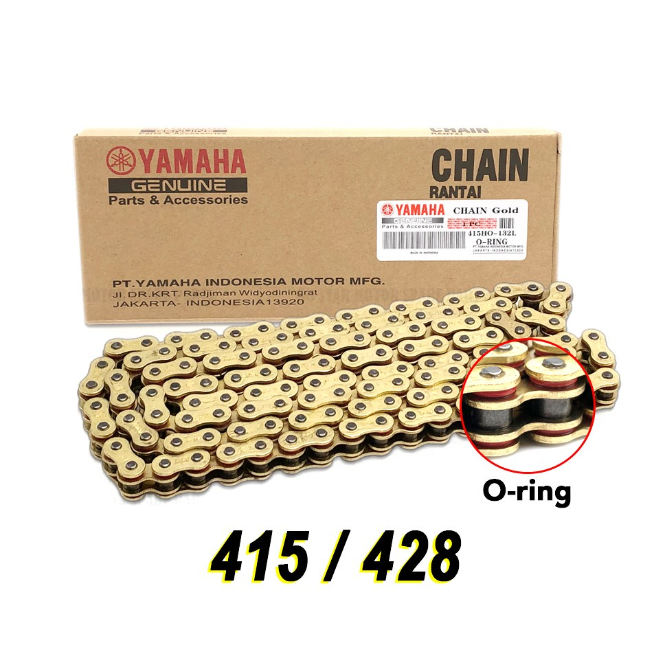 YAMAHA Gold CHAIN 428H O-RING 415H ORING CHAIN RANTAI EMAS 428 415 132L ...