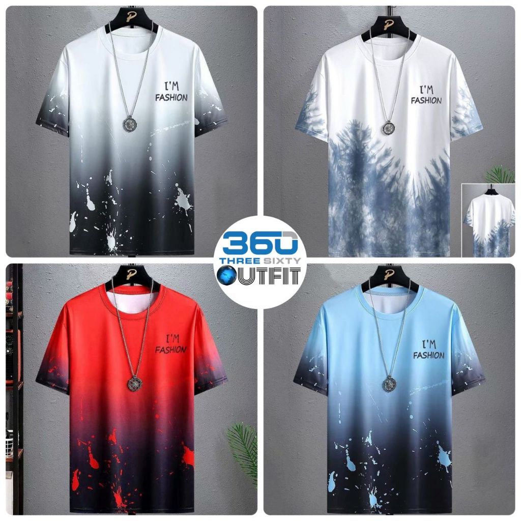 Tie Dye Swirl Batik Men's Short Sleeve Shirt