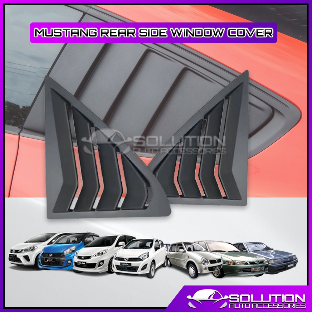 2pcs Perodua Proton Mustang 5D Side Louvre rear Triangle Window Cover ...