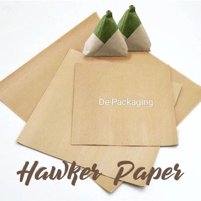Hawker Paper Brown Oil Paper Fat Rice Paper/ (70pcs) | Shopee Singapore