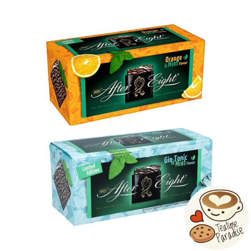 Nestle After Eight Limited Edition Mint & Orange Flavour Thins / Gin And  Tonic and Mint Flavor Thins 200g