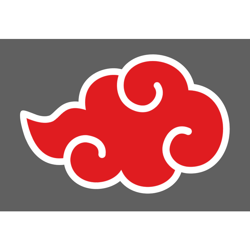 Akatsuki logo, Sticker cutting,Sticker tampal luar, Sticker cermin