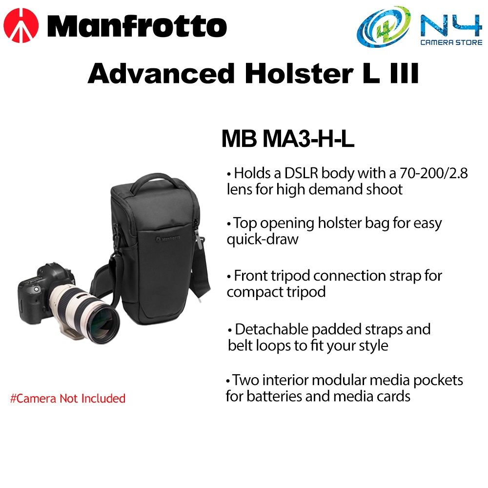 Manfrotto Advanced III Camera Holster Bag Small Medium Large MA3 H S MA3 H M MA3 H L Shopee Singapore