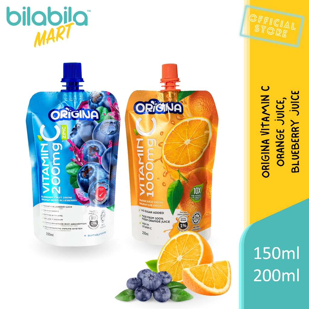 ORIGINA Fruit Juice Drink Vitamin C (Orange, Blueberry) Minuman Jus ...