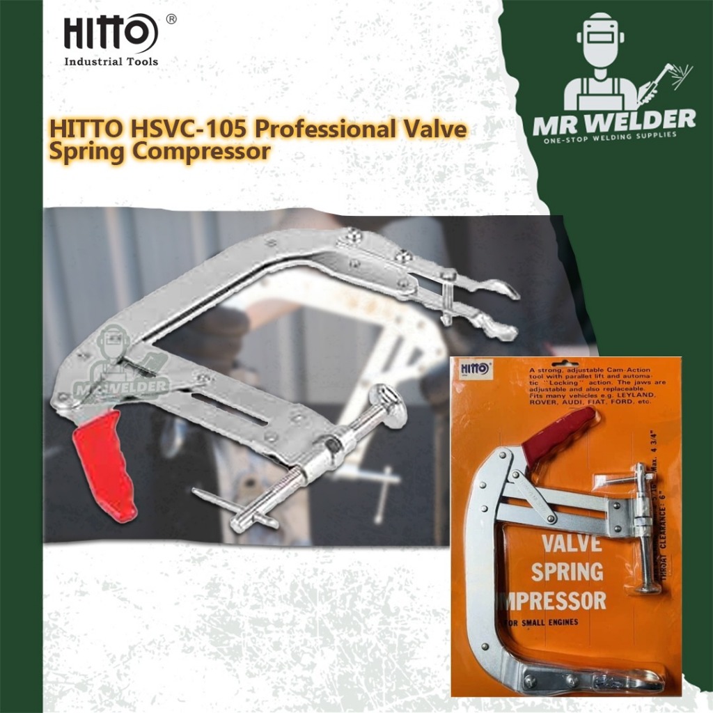 HITTO PROFESSIONAL VALVE SPRING COMPRESSOR 2-5/16” to 4-3/4” | Valve ...
