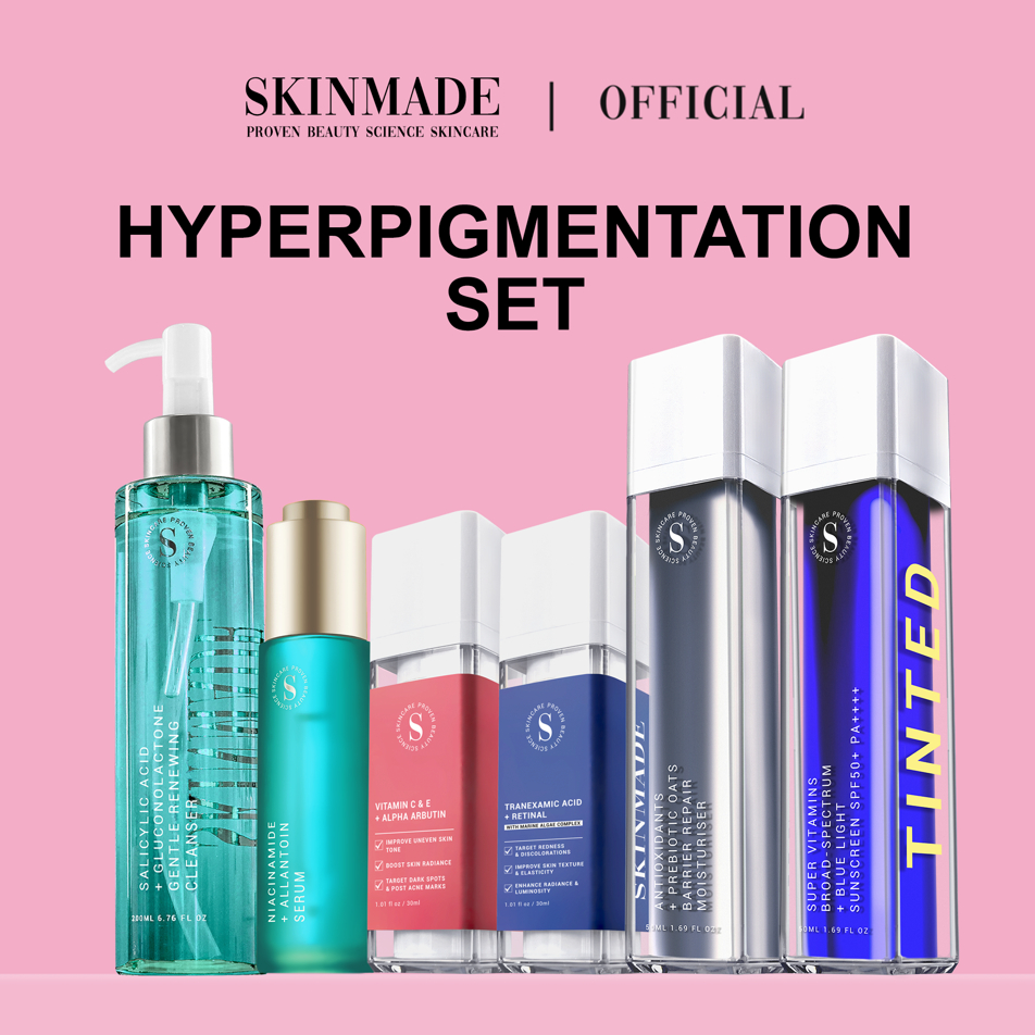 SKINMADE Hyperpigmentation Skincare Set Sunscreen Niacinamide Vitamin ...