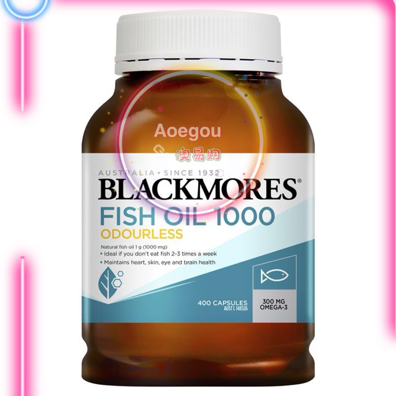 Blackmores Odourless Fish Oil 1000mg Omega 3 400 Capsules Shopee