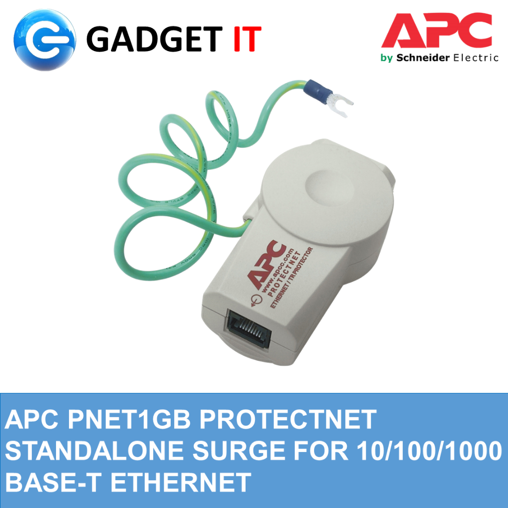 APC PNET1GB PROTECTNET STANDALONE SURGE PROTECTOR FOR 10/100/1000 BASE ...