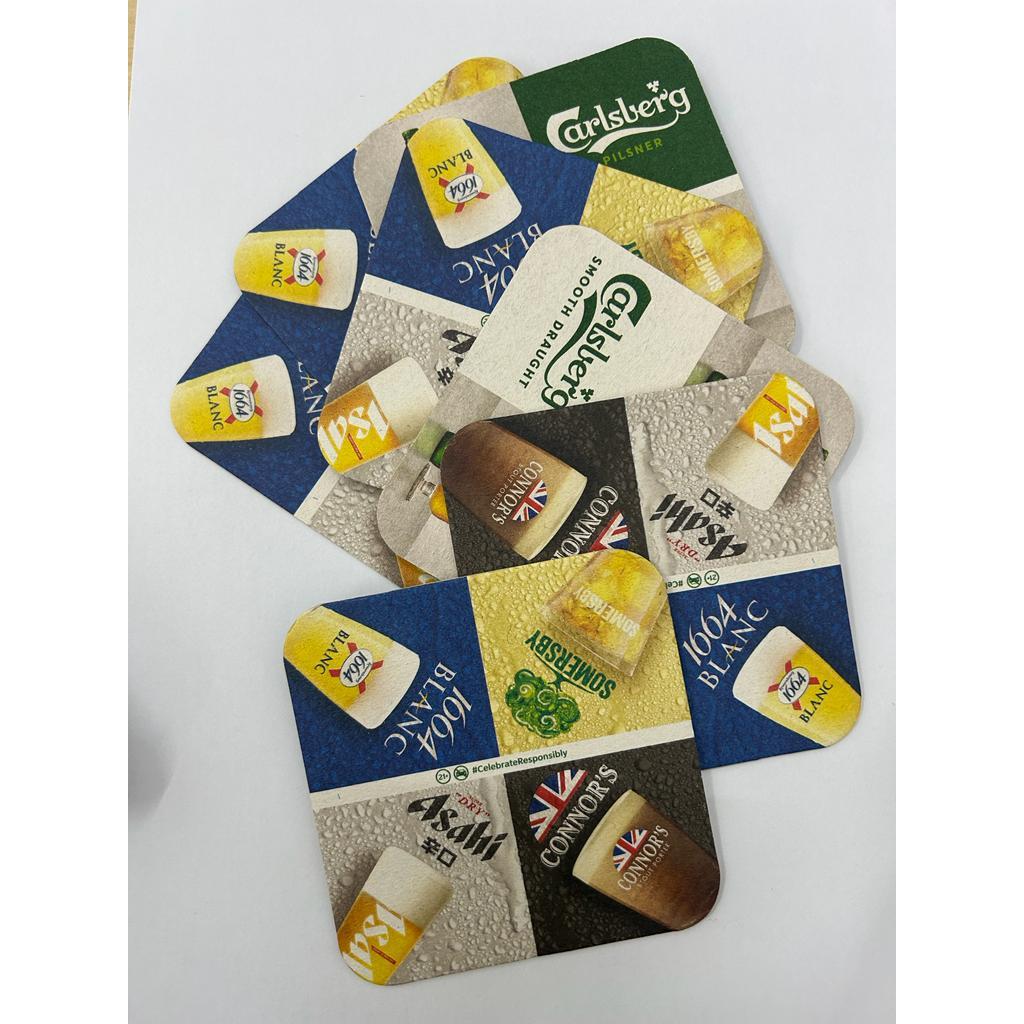 Multi Brand Hard Paper Coaster (100pcs) | Shopee Singapore