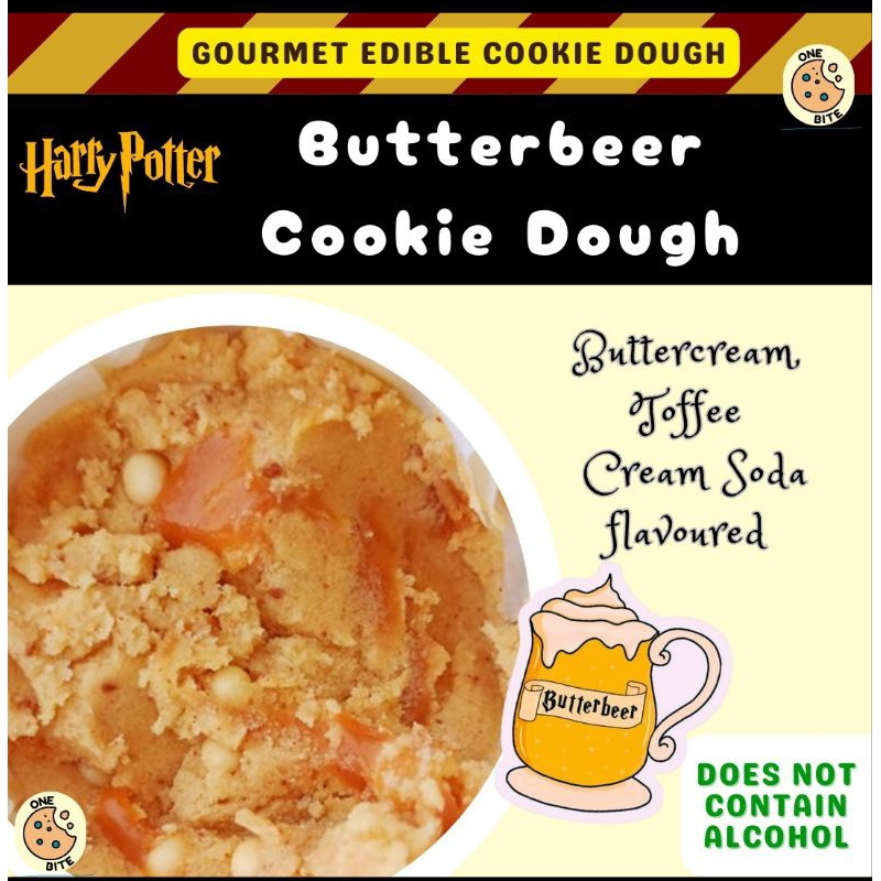 {No alcohol} Butterbeer (Butter, toffee and cream soda) Gourmet Edible Cookie Dough Shopee