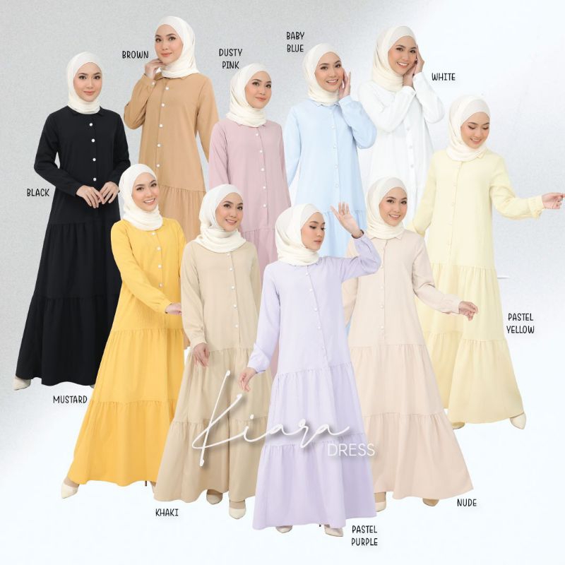 Kiara Dress Baju Raya 2024 Robe Ropol Baju Kurung Kebaya New | Shopee ...