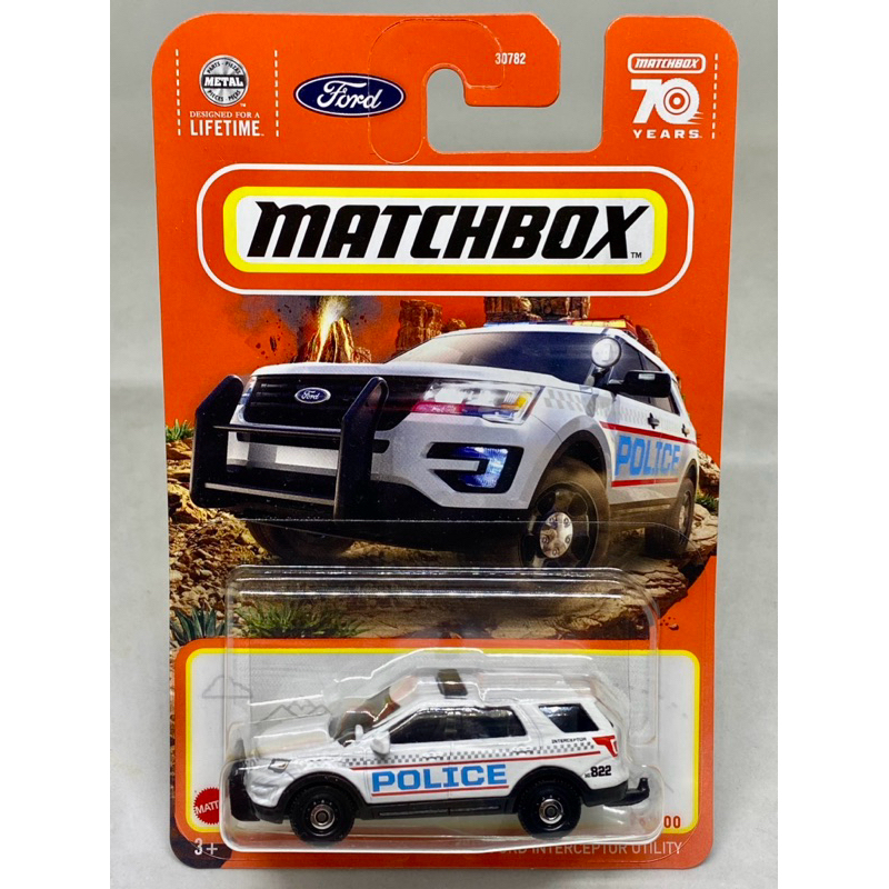 MBX Matchbox 2016 FORD INTERCEPTOR UTINITY POLICE White SUV Racing ...