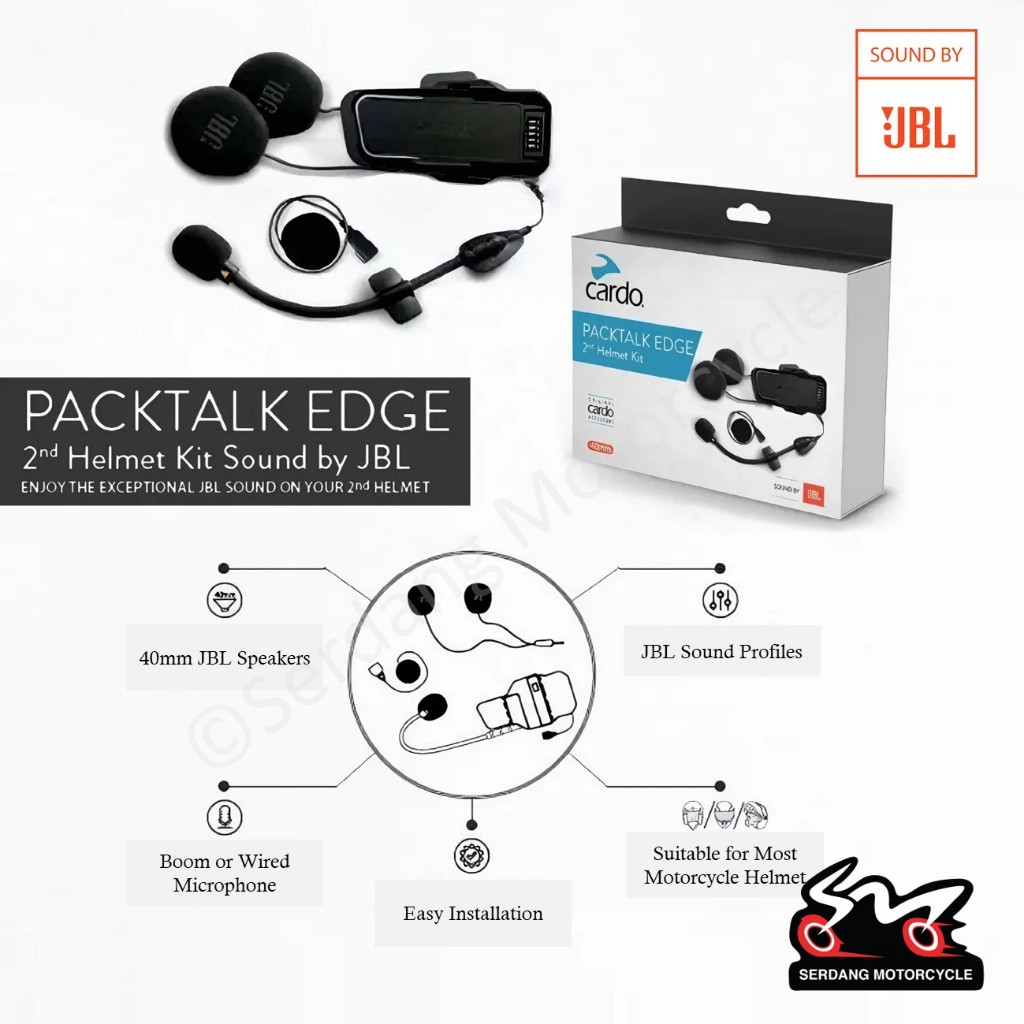 Cardo Packtalk Edge 2nd Helmet Kit Mount Accessory Set for