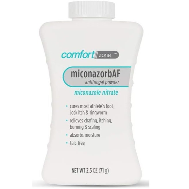 Comfort Zone Miconazorb Antifungal Powder For Athlete's Foot, Jock Itch ...