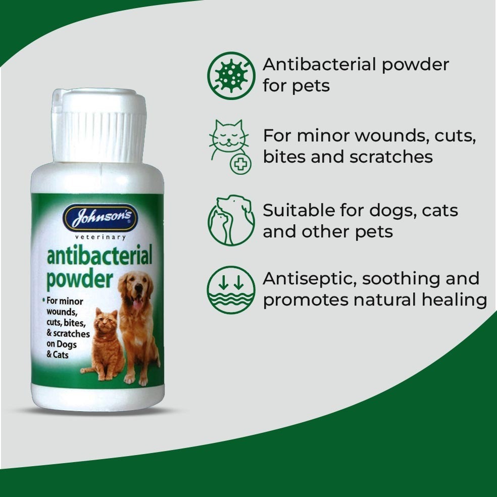 Antibacterial powder for dog wounds best sale