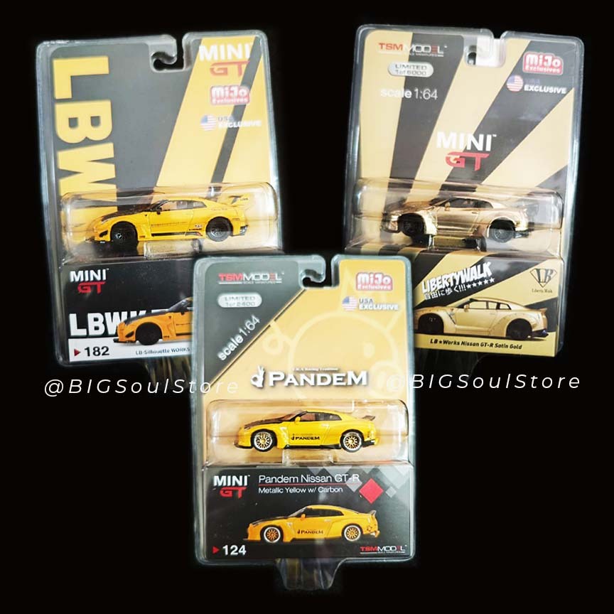 MINI GT LB Works Nissan GT-R R35 | Satin Gold | Metallic Yellow ...