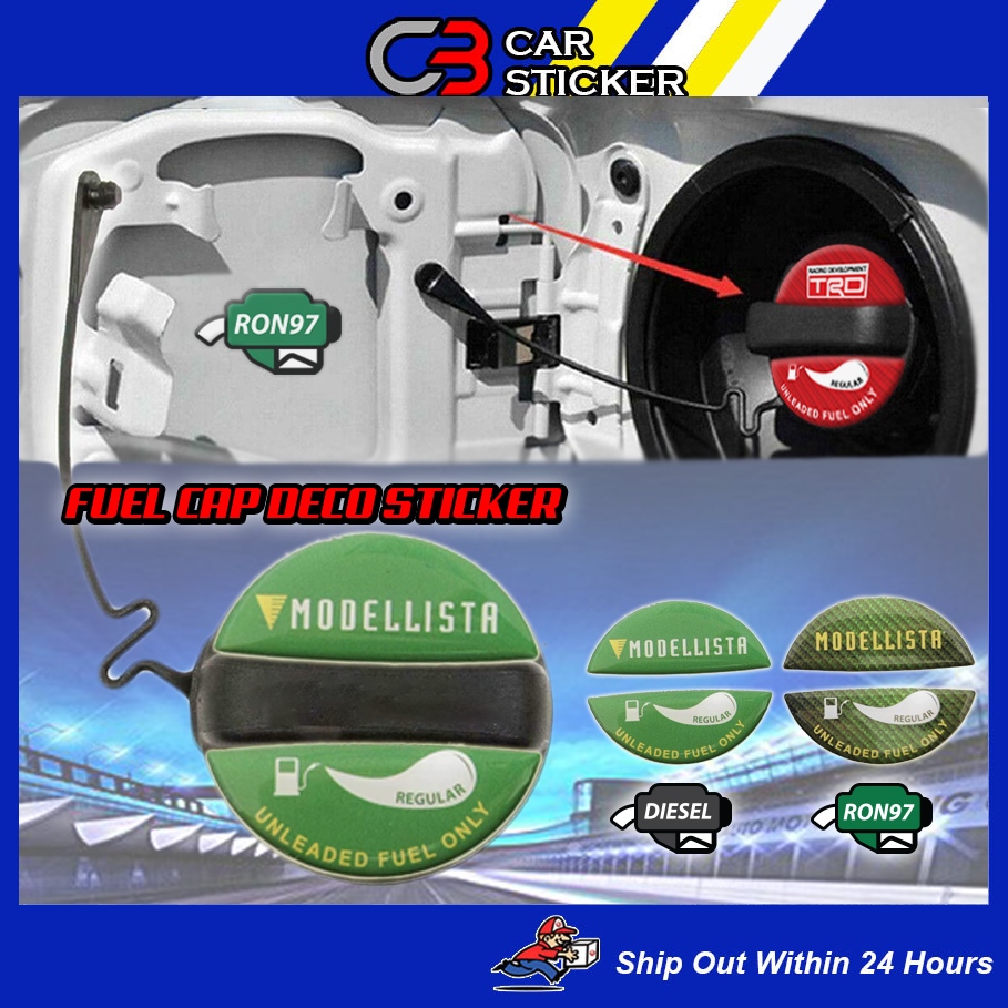 Fuel Cap Deco Sticker Modellista Toyota Emblem Sticker / EC26 | Shopee ...