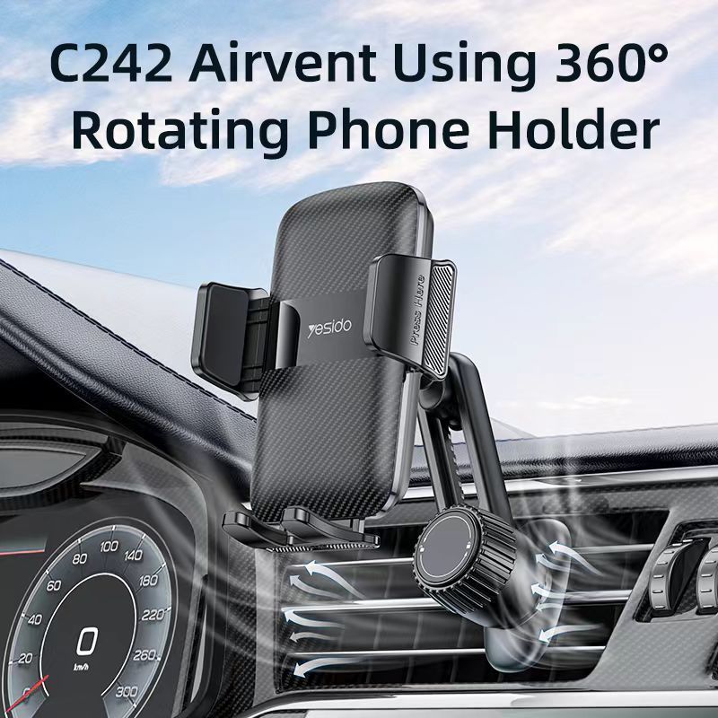 YESIDO C242 Air Vent Car Mount Holder 360 Rotating Adjustable Car Air ...