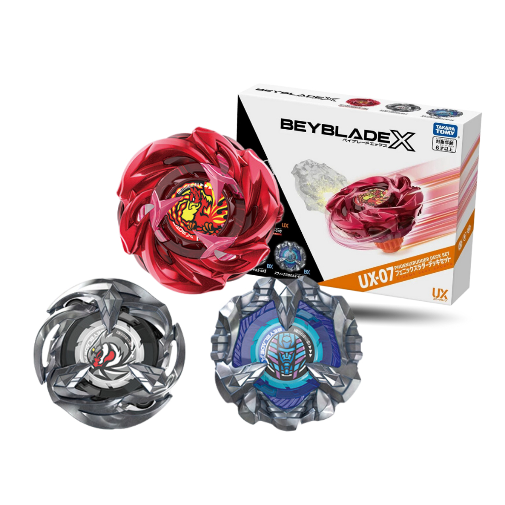 [BEYFAN] UX-07 Phoenix Rudder Deck Set | Takara Tomy Beyblade X Unique ...