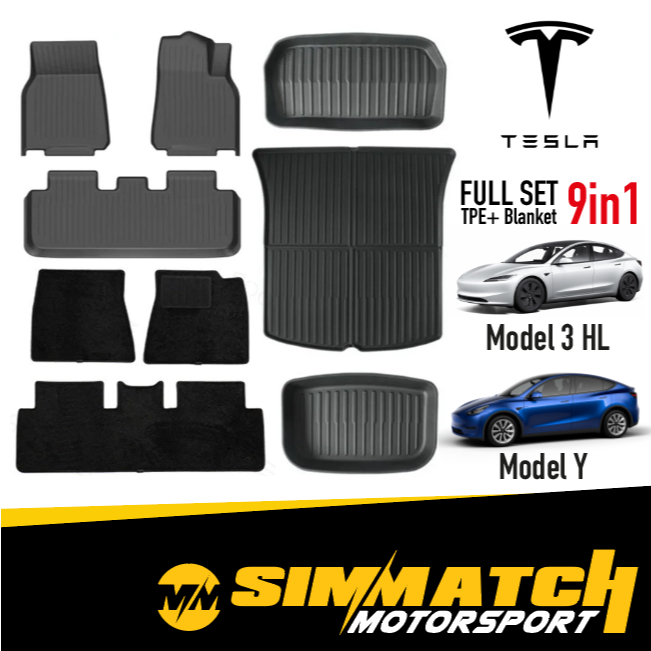 Tesla 2024 Model 3 / Model Y Highland Floor Mats carpet Double Layer ...