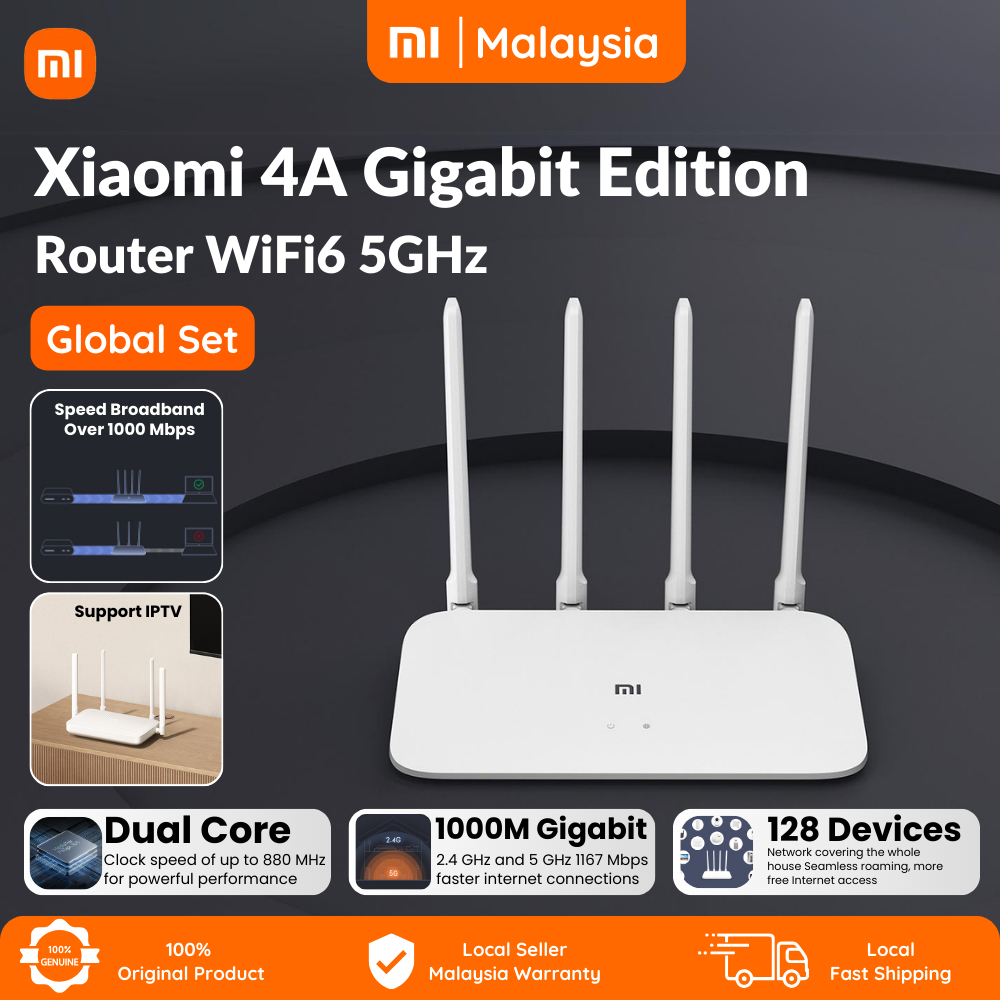 (Global)Xiaomi Mi Router 4A Gigabit Edition 5G AC1200 WiFi 6 5GHz App ...